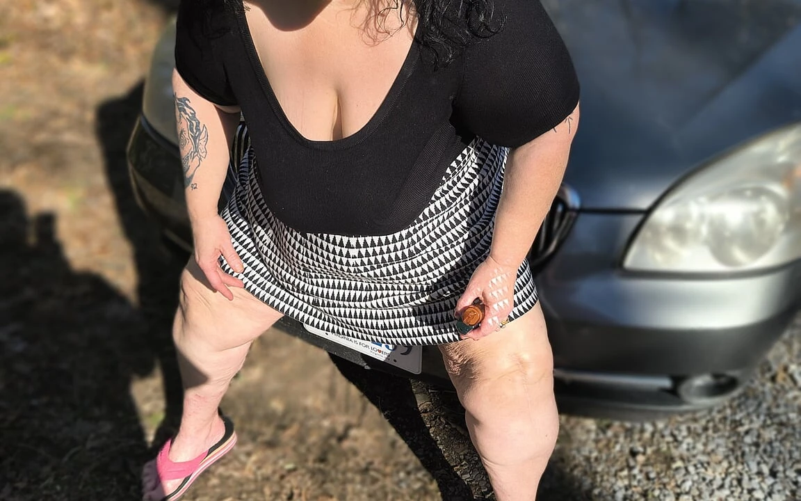 Parked in the Woods Jerking Him off and Uhoh Almost Got Caught